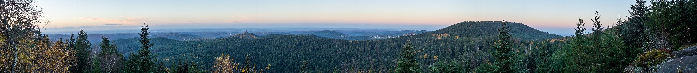 View of Dabo from Backofenfelsen, just after sunset