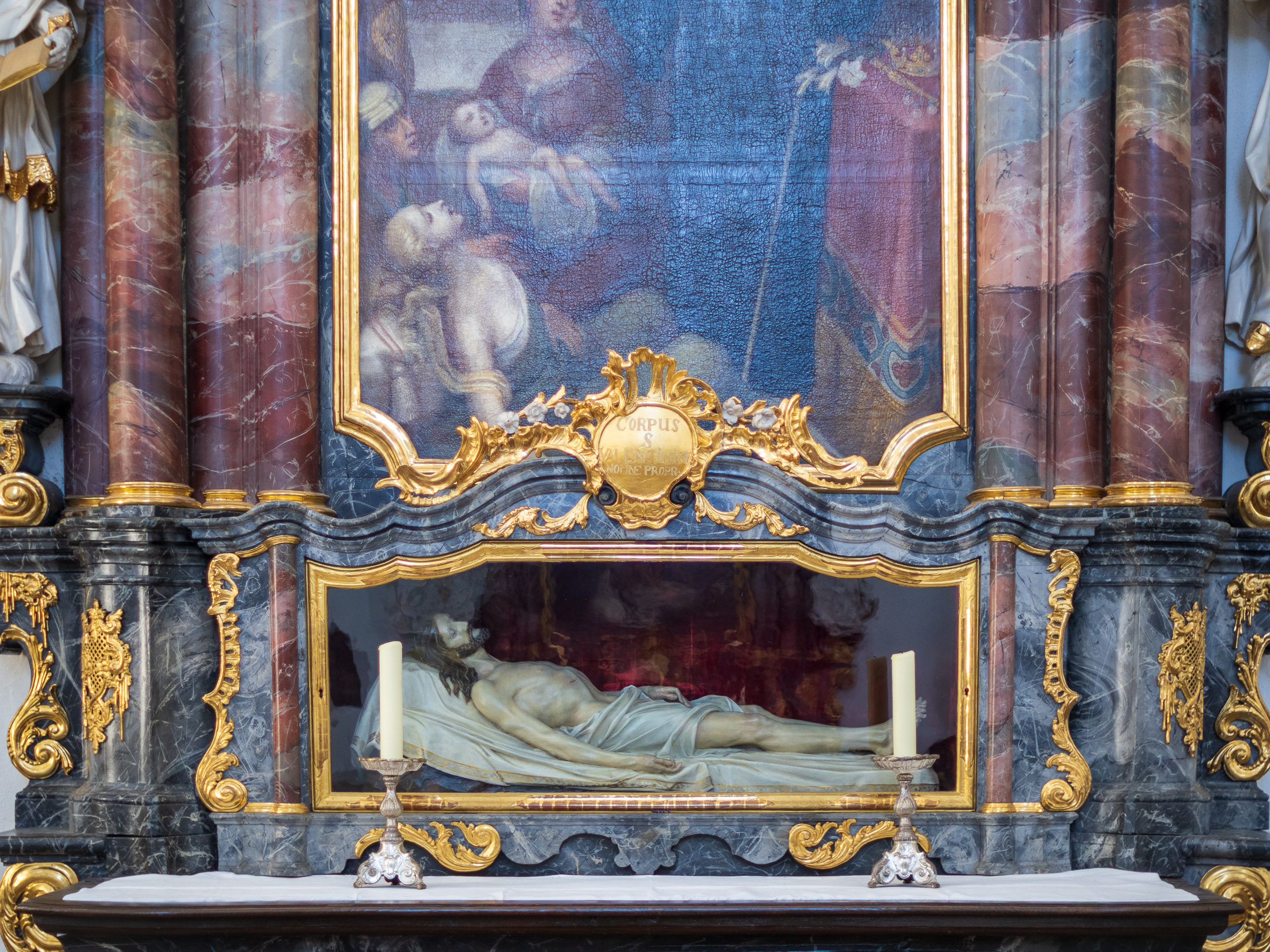 St Walburga altar, painting by Anton Lenz