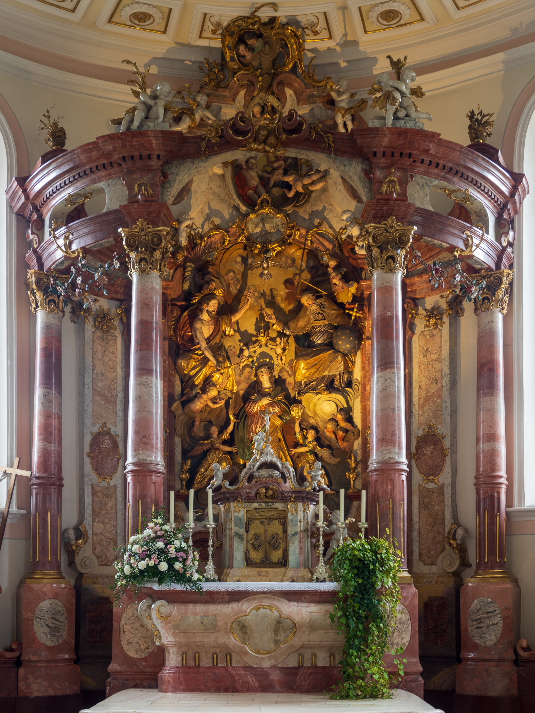 Hochaltar of the Wallfahrtskirche on the Dreifaltigkeitsberg, Spaichingen, created by Joseph Anton Feuchtmayer