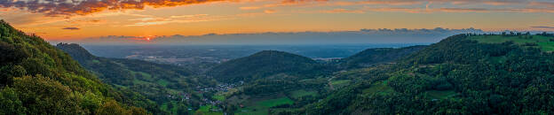 Panorama from Belvédère Le Chanelet (Jura)